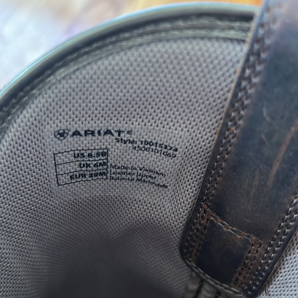 Ariat boots, brown with pink detailing. NWOB. - Picture 3 of 5